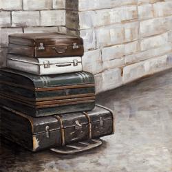 Quatre vieilles valises de voyage