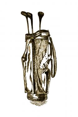  illustration of a golf bag