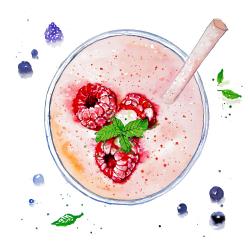 Strawberry & raspberry smoothie