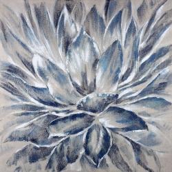 Fleur grise et bleue