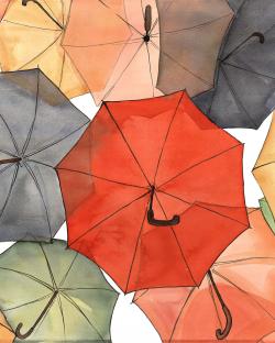 The umbrellas of petit champlain