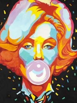 Colorful marilyne monroe bubblegum