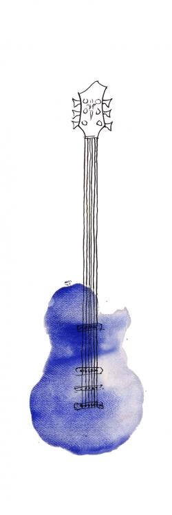 Guitare bleue