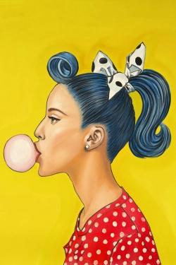 Retro woman with beautiful ponytail