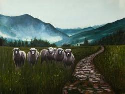 Sheep in the countryside