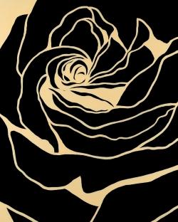 Silhouette of a rose