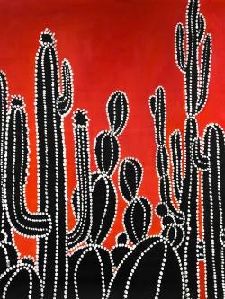 Black tall cactus