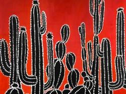 Black tall cactus