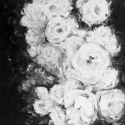 Jardin de roses monochrome