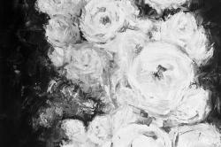 Jardin de roses monochrome