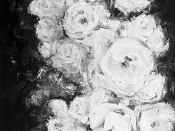 Jardin de roses monochrome