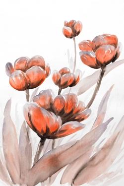 Watercolor wild flowers