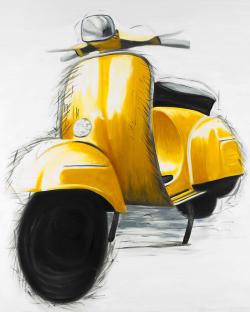 Scooter jaune italien