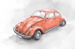 Beetle vintage rouge