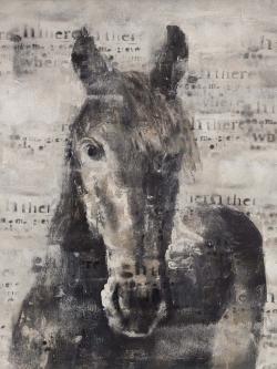 Abstract horse with typography