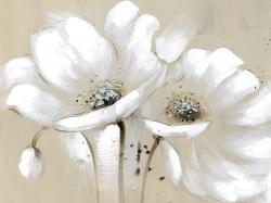 Fleurs sauvages blanches et abstraites