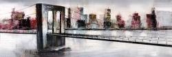 Paysage urbain et pont abstrait