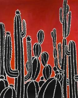 Black tall cactus