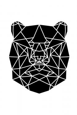 Geometric bear head