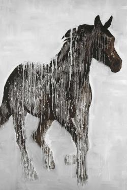 Cheval brun abstrait