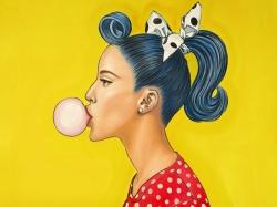 Retro woman with beautiful ponytail