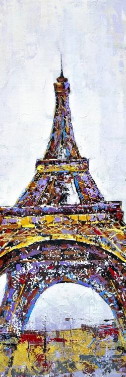 Tour eiffel abstraite avec éclats de peinture