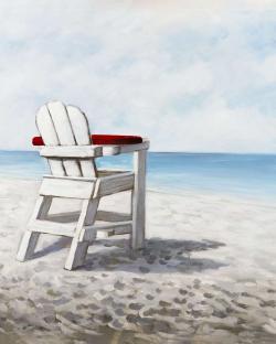 Chaise de plage blanche