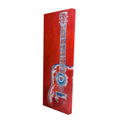 Modern red abstract guitar