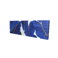 Feuilles bleues abstraites tropicales