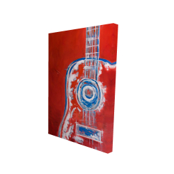 Modern red abstract guitar