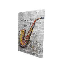 Graffiti of a saxophone