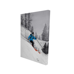 Man skiing in mountain