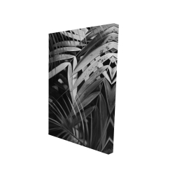 Feuilles tropicales monochrome