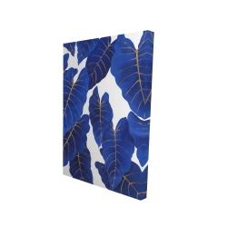 Feuilles bleues abstraites tropicales