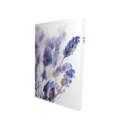 Watercolor lavender flowers with blur effect