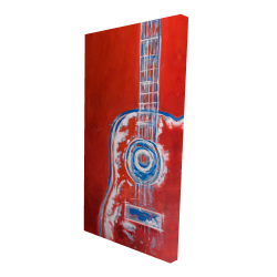 Modern red abstract guitar