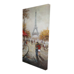 Couple walking in paris street