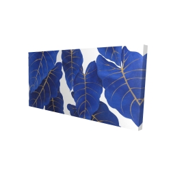 Feuilles bleues abstraites tropicales