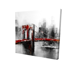 Pont brooklyn abstrait et rouge