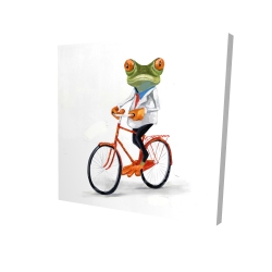 Drole de grenouille à vélo