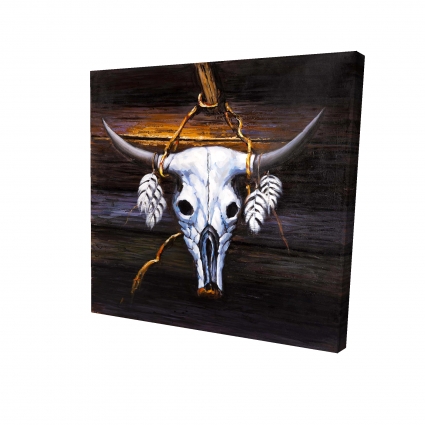 Hanged bull skull