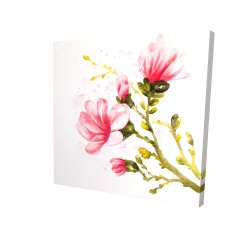 Watercolor magnolia flowers