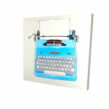 Machine à écrire bleue