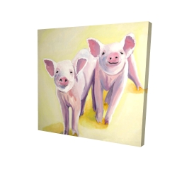 Two smiling pigs