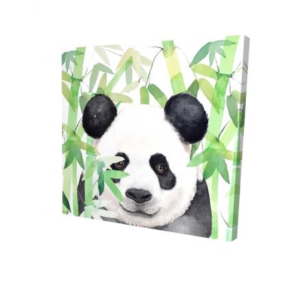 Panda caché dans du bambou