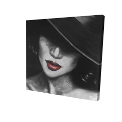 Mysterious red lips lady