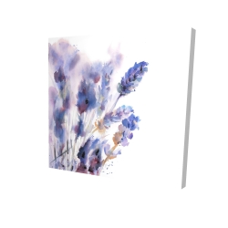 Watercolor lavender flowers with blur effect