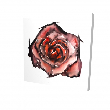 Rose à l'aquarelle