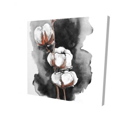 Watercolor cotton flowers