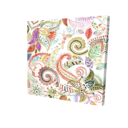 Motifs floraux paisley aquarelle